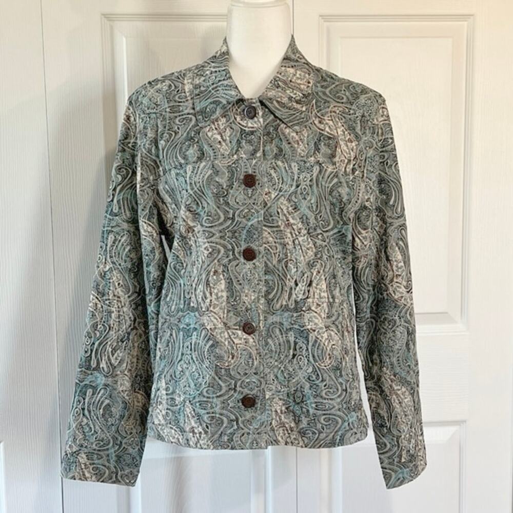 Rebecca Malone SZ M women’s western style shirt jacket shacket Heavy wt.